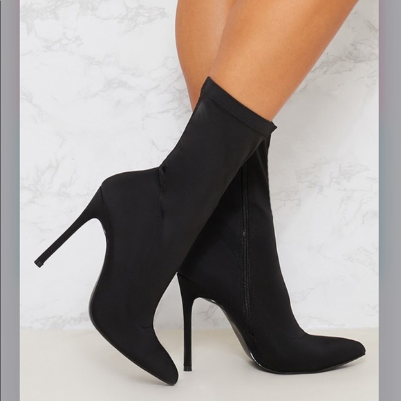 PrettyLittleThing Shoes - Black Boot Heels